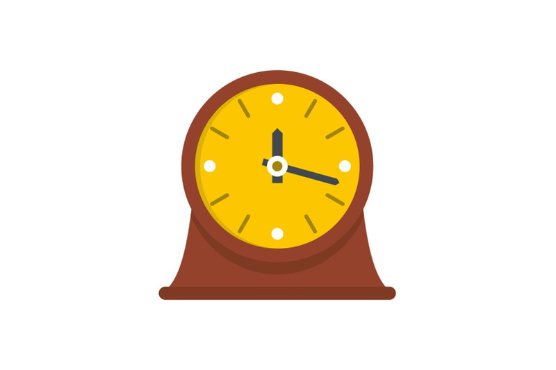 clock-vintage-icon-flat-style