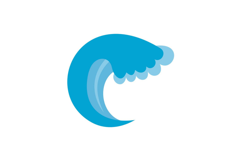 wave-water-summer-icon-flat-style