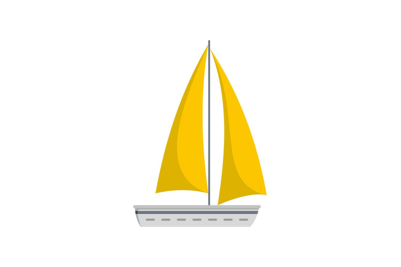 yacht-travel-icon-flat-style