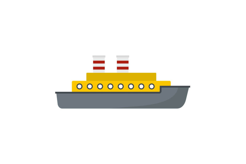 steamship-icon-flat-style