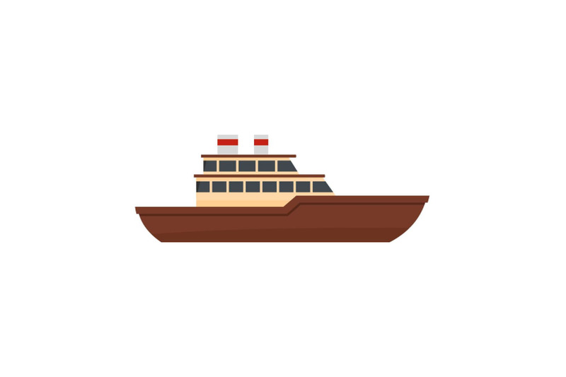 yacht-ocean-icon-flat-style