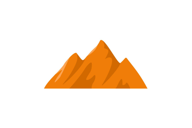 top-of-mountain-icon-flat-style