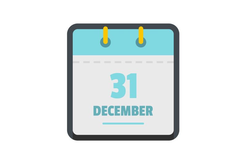 calendar-thirty-first-december-icon-flat-style