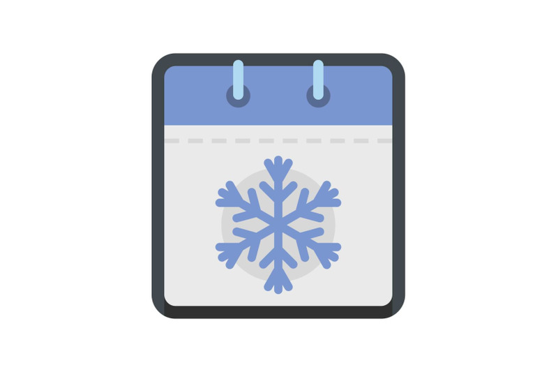 calendar-winter-icon-flat-style