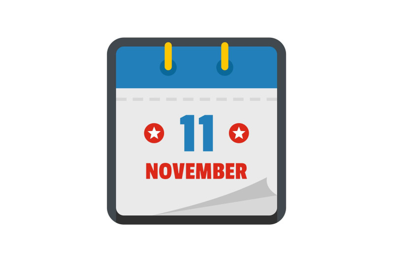 calendar-eleventh-november-icon-flat-style