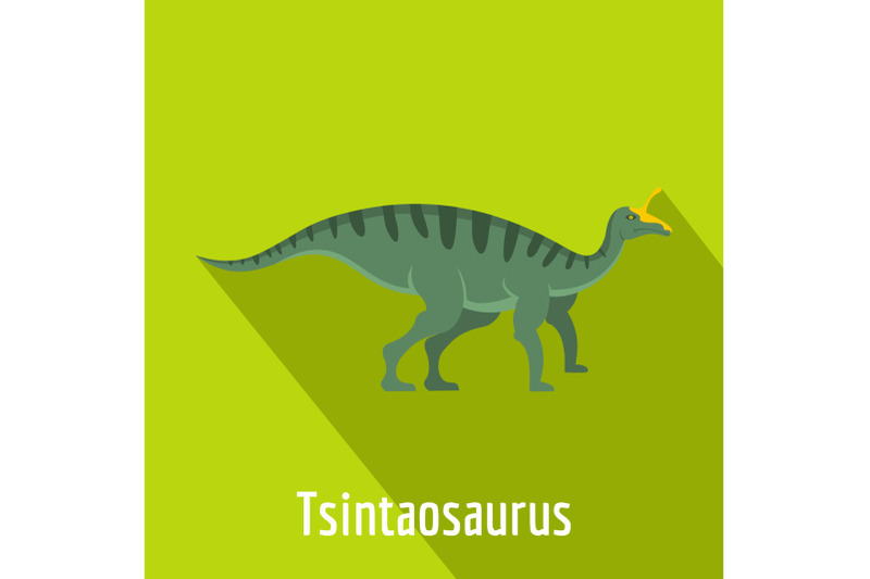 tsintaosaurus-icon-flat-style