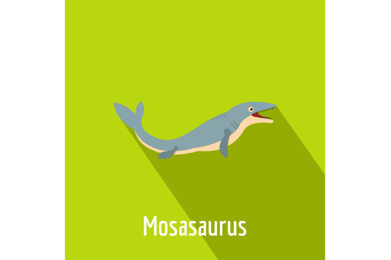 mosasaurus-icon-flat-style