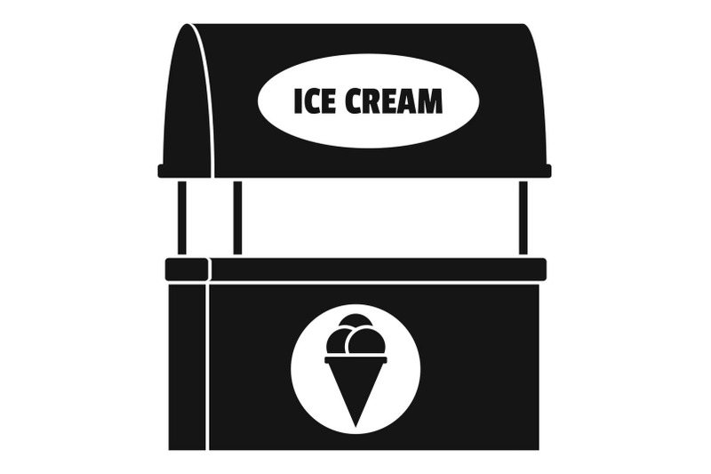 ice-creme-selling-icon-simple-style