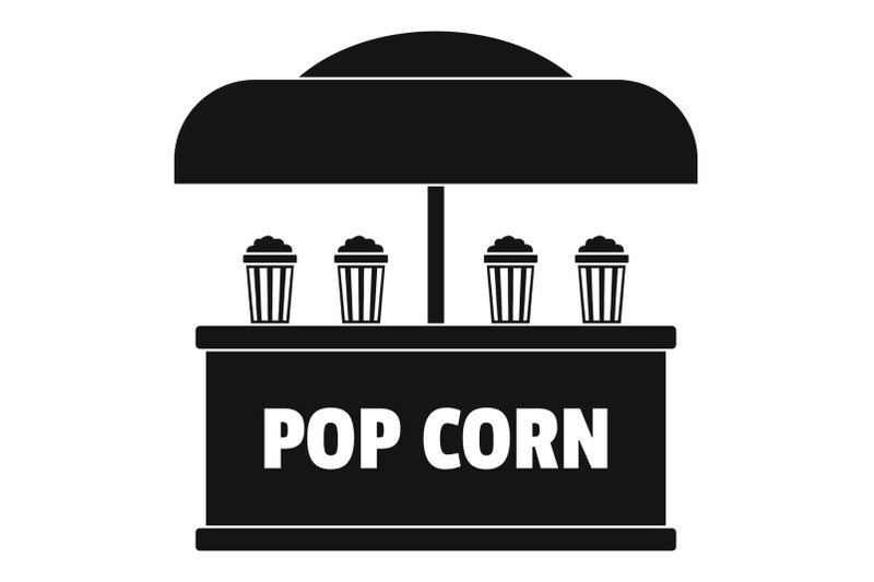 pop-corn-selling-icon-simple-style