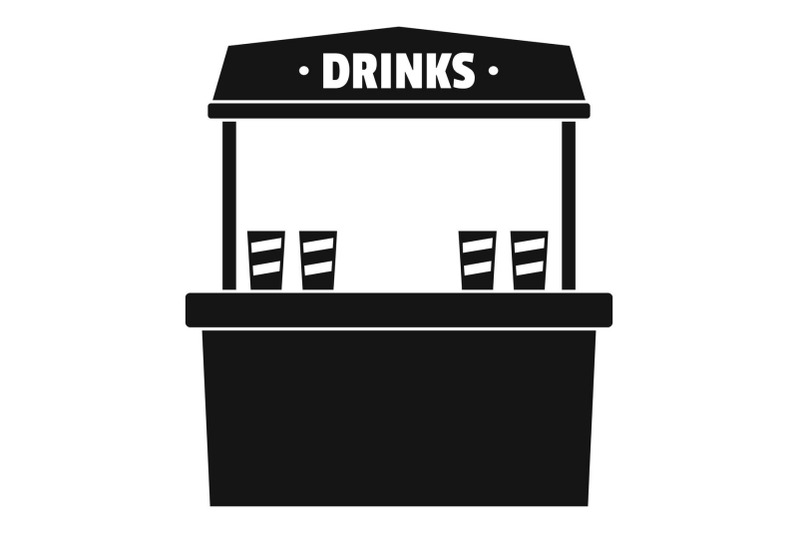 drinks-selling-icon-simple-style