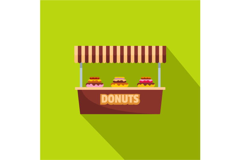 donuts-selling-icon-flat-style