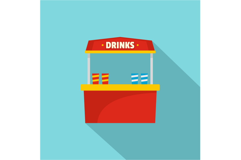 drinks-selling-icon-flat-style