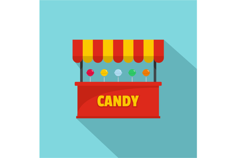 candy-selling-icon-flat-style