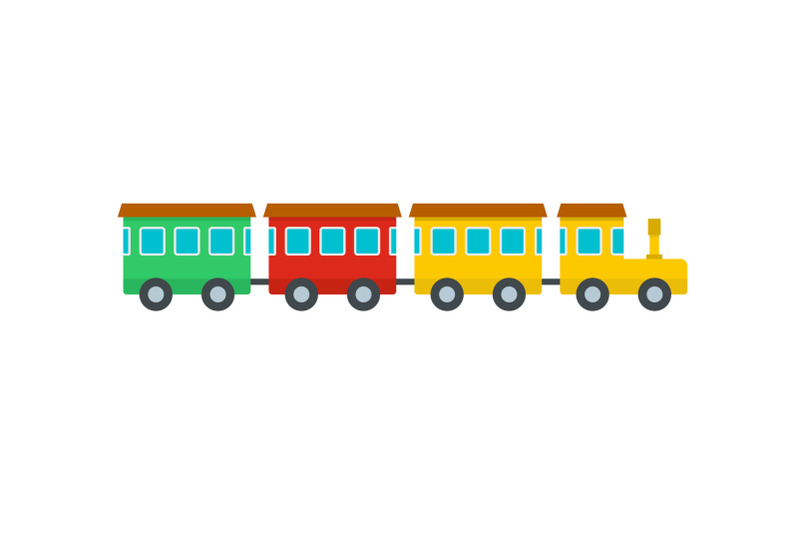 children-train-icon-flat-style