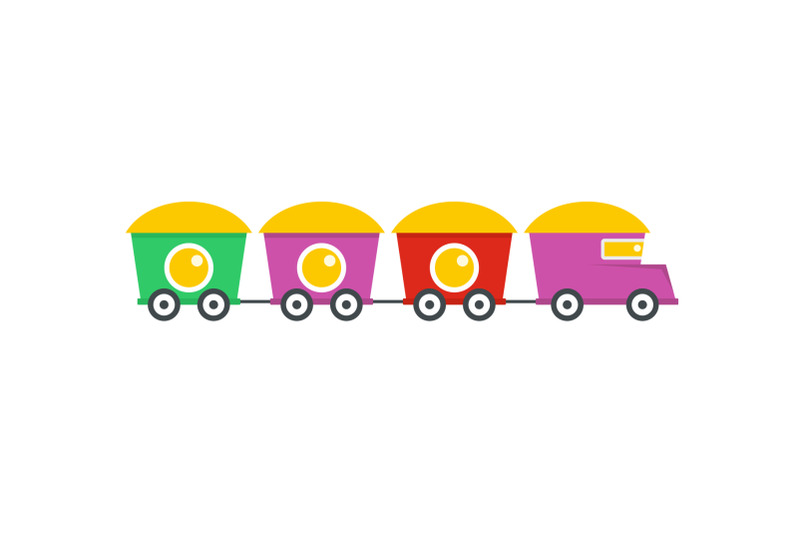 train-with-cargo-icon-flat-style