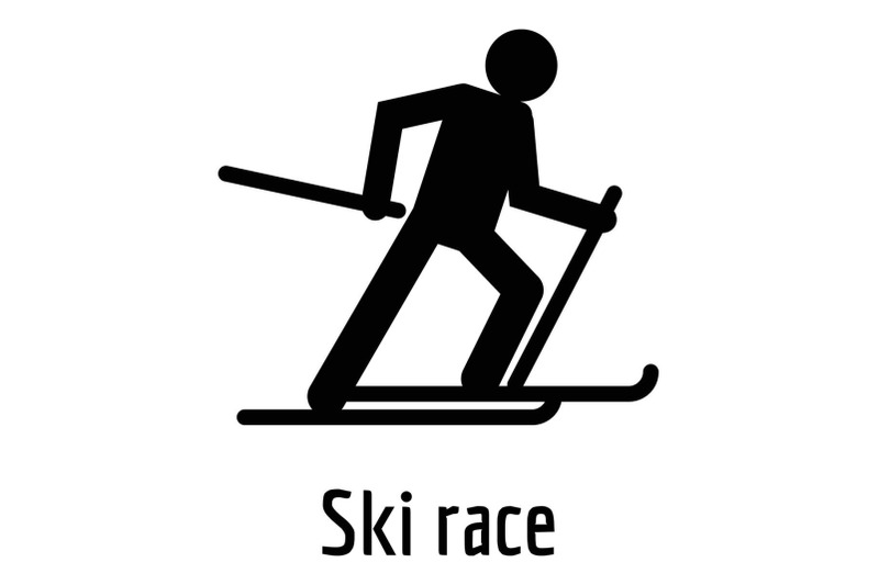 ski-race-icon-simple-style