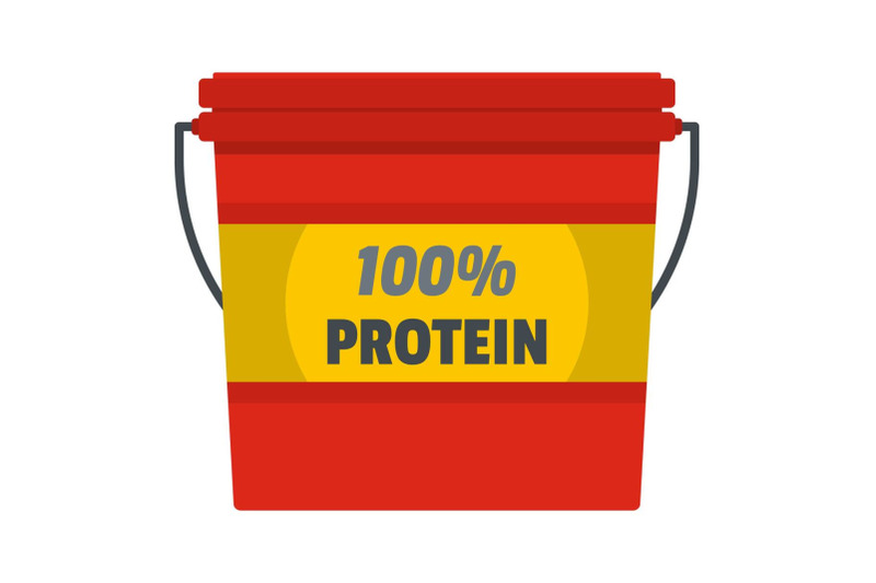 protein-bucket-icon-flat-style