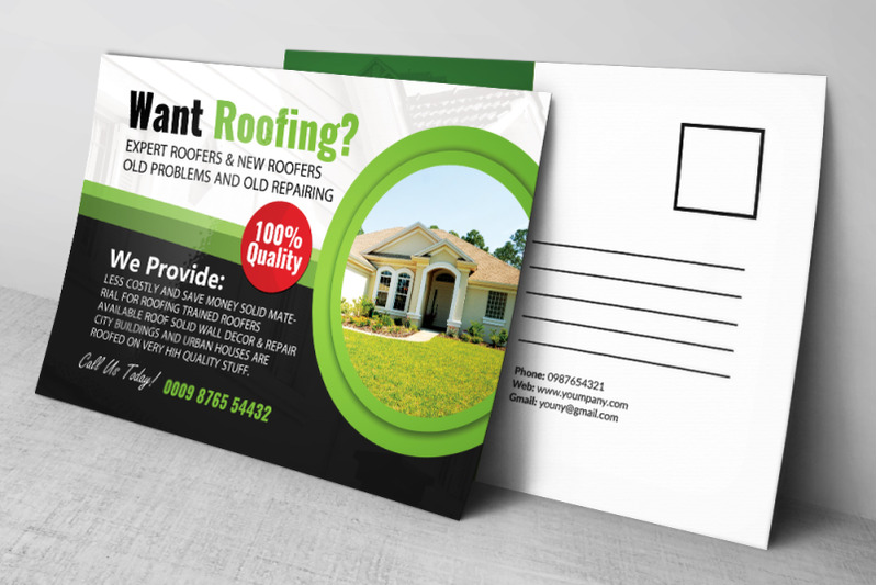 roofer-service-postcard-template
