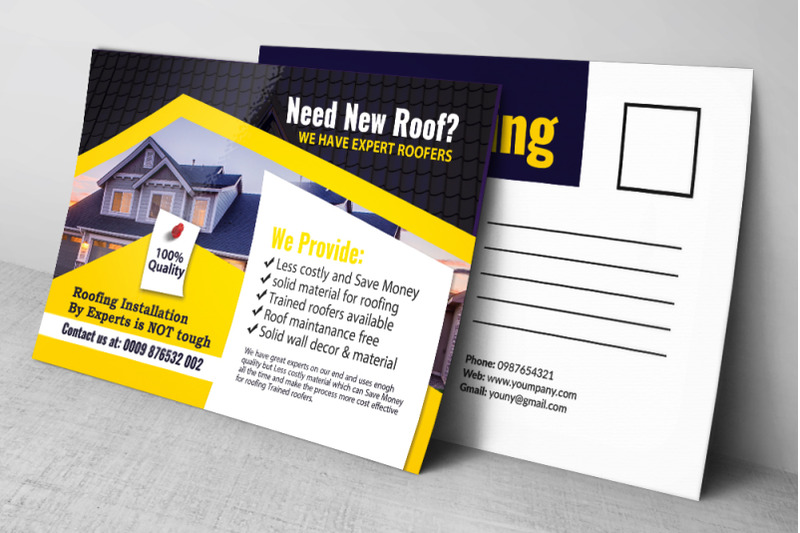 roof-repair-service-postcard-template