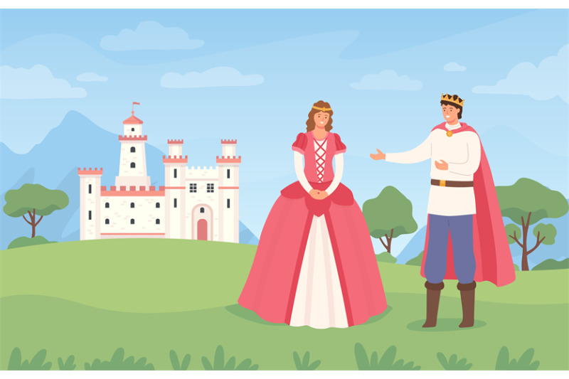 landscape-with-prince-and-princess-cartoon-fairytale-castle-and-chara