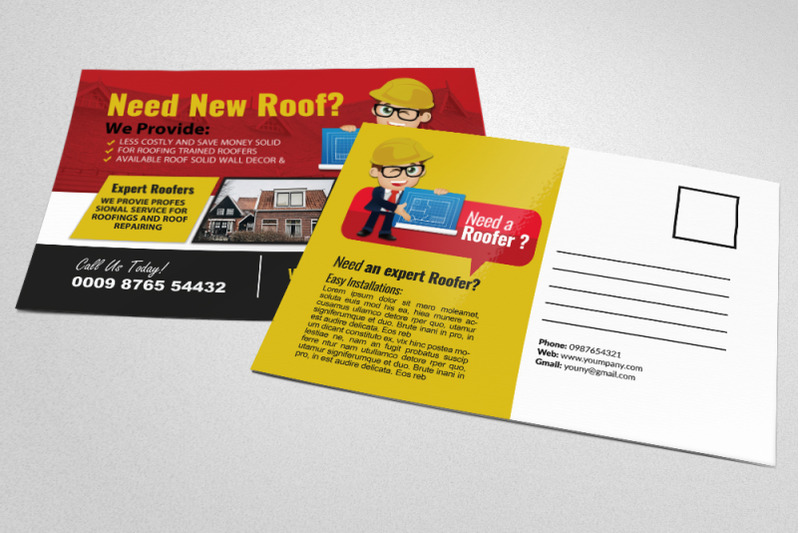 roof-repair-service-postcard-template