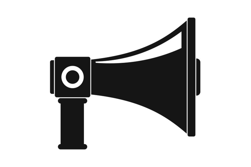 single-megaphone-icon-simple-style