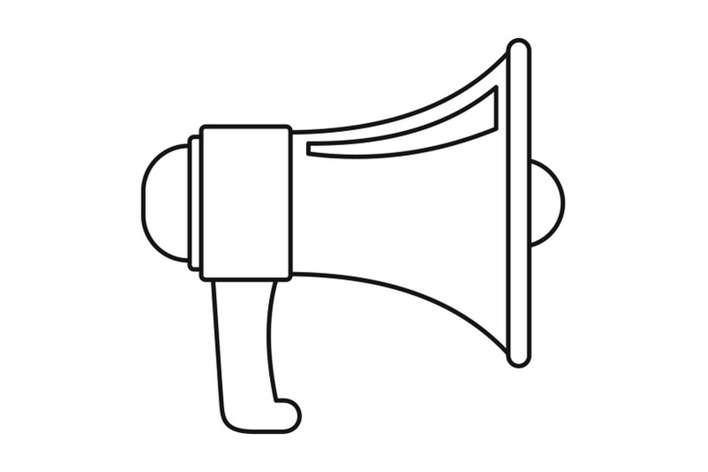 vintage-megaphone-icon-outline-style