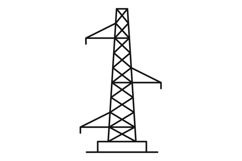 voltage-pole-icon-outline-style