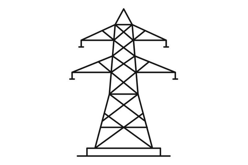 energy-pole-icon-outline-style