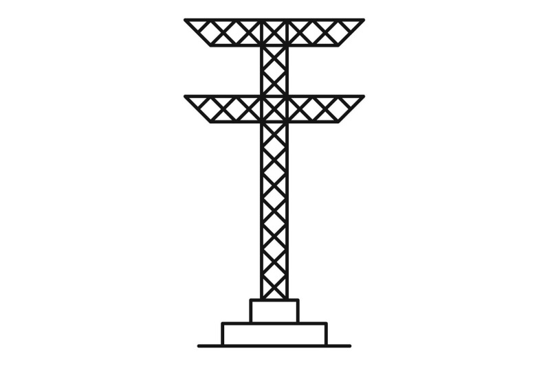 electric-tower-icon-outline-style