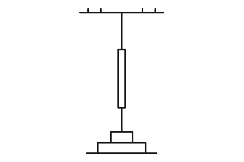 one-pole-icon-outline-style