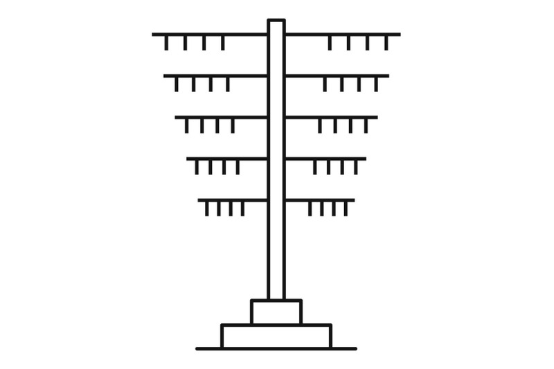 connection-pole-icon-outline-style
