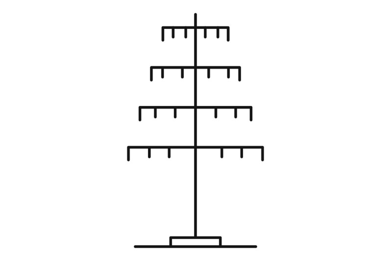 single-pole-icon-outline-style