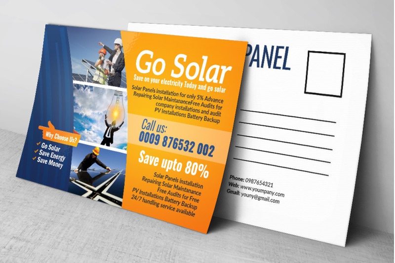 solar-energy-panel-postcard-template