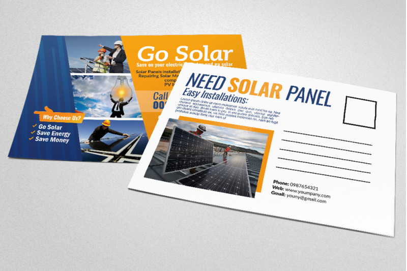 solar-energy-panel-postcard-template