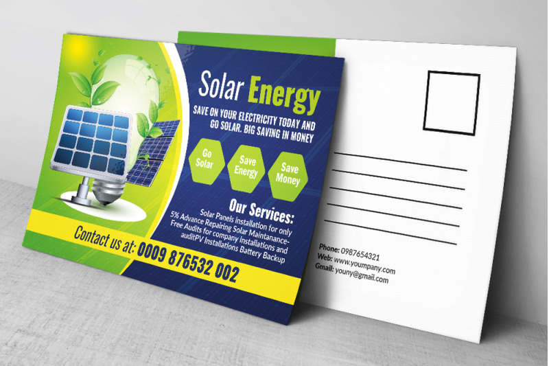 solar-energy-installation-postcard-psd
