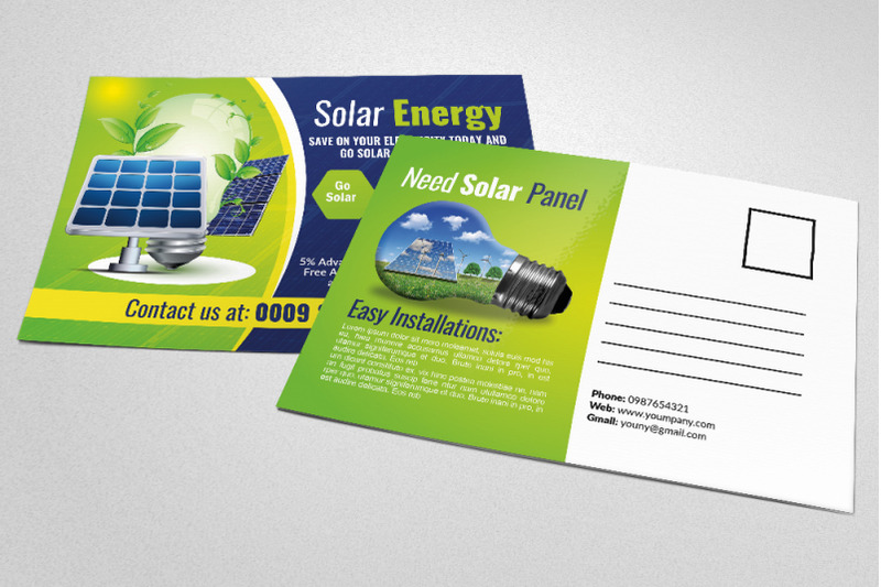 solar-energy-installation-postcard-psd