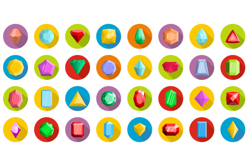 jewel-icons-set-flat-style