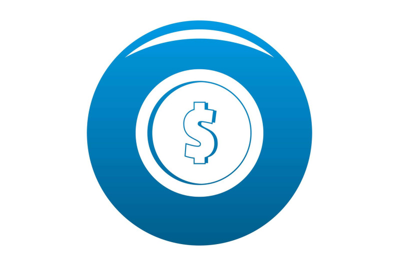 design-coin-icon-blue-vector