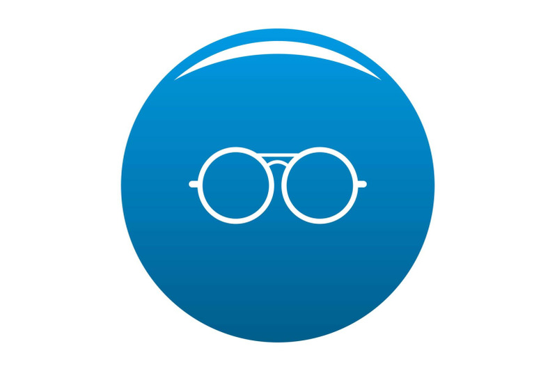 round-lens-icon-blue-vector