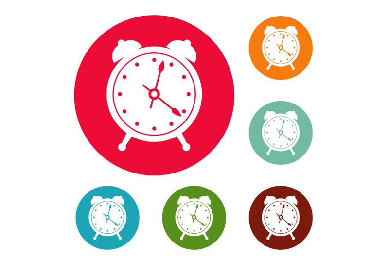 alarm-clock-icons-circle-set-vector