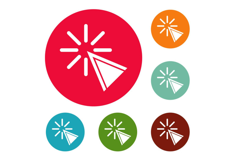 cursor-click-icons-circle-set-vector