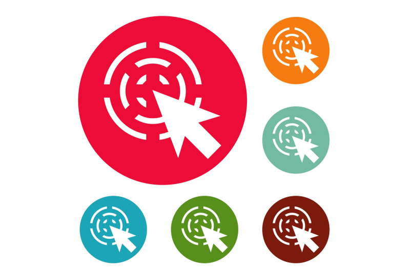 cursor-interactive-icons-circle-set-vector