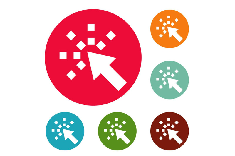 cursor-internet-icons-circle-set-vector