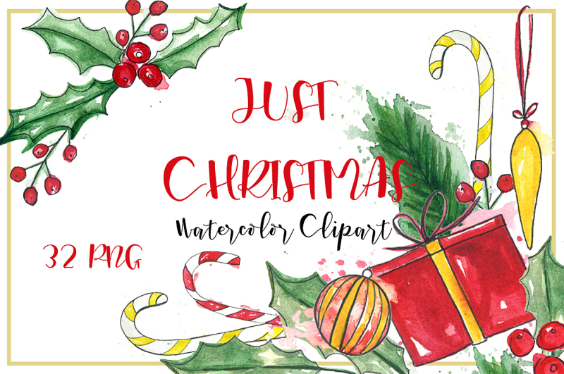 christmas-bundle-watercolor-clipart