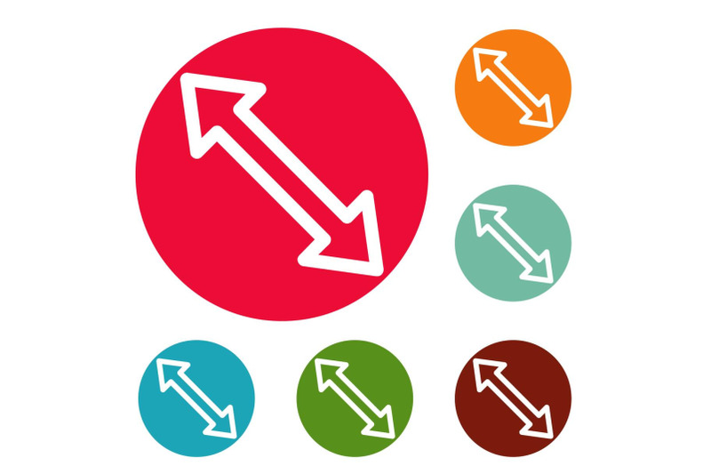 cursor-increase-element-icons-circle-set-vector