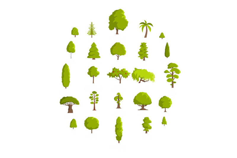 tree-icons-set-flat-style