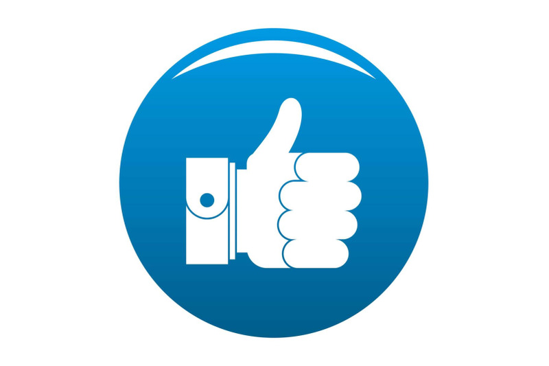 hand-excellent-icon-blue-vector