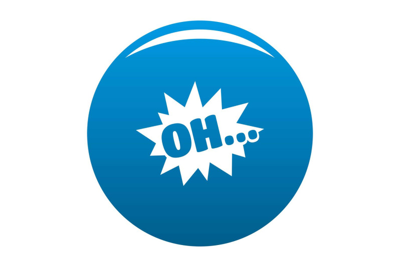 comic-boom-oh-icon-blue-vector