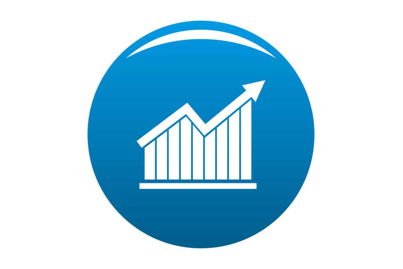 best-graph-icon-blue-vector